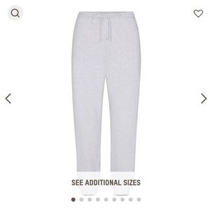 Skims cotton fleece light heather grey joggers